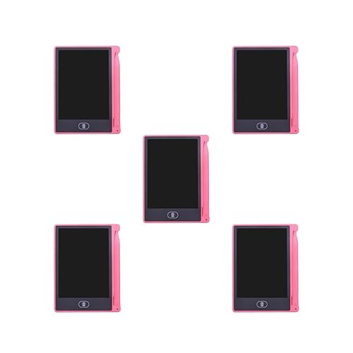 5 set 4,4 zoll LCD Schreibtafel Elektronische Zeichnung Pad Schreiben Tablet Kinder Zeichnen Familie Memo Pad Wiederholte Verwendung, rosa von Adoorniequea