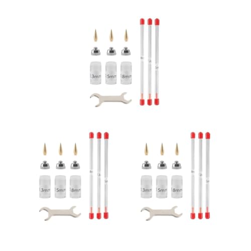 Adoorniequea 3 Set 11x Airbrush Düse Kits Airbrush Ersatzteile Zubehör für Ersatzteile von Adoorniequea