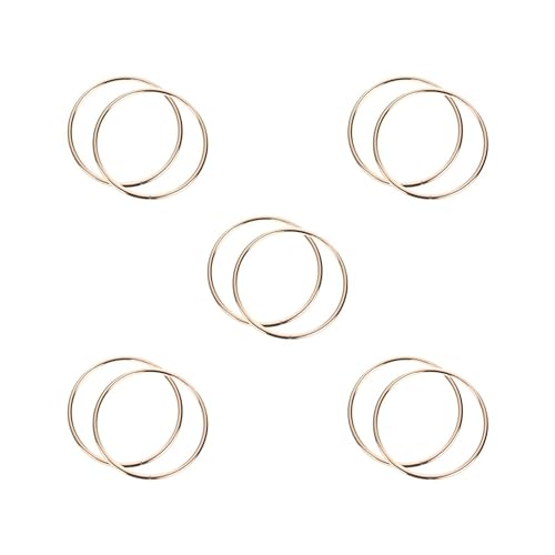 Adoorniequea 5 Set 2 Stück Metall Taschengriffe 1 Paar - 10 cm - Taschenherstellung Handwerk Gold D-Ring Gold O-Ring von Adoorniequea