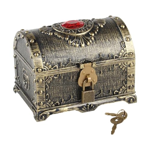 Adoorniequea Abenteuerliche Schatzkiste Dekoration Antik Piraten Schatztruhe Bronze 14x11x10,5cm Adoorniequea Abenteuerliche Schatzkiste Dekoration Antik Piraten Schatztruhe Bronze 14x11x10,5cm von Adoorniequea