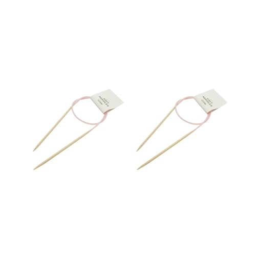 Rundstricknadeln, Bambus, 4,5 mm, 2 Stück von Adoorniequea