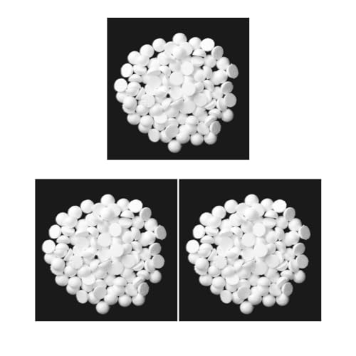 Adoorniequea Styropor-Schaumstoffkugeln, Halbkugeln, 20 mm, Weiß, 3 Set mit 100 Stück von Adoorniequea