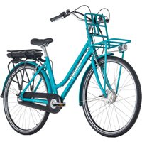 Adore Alu E-City-Bike Damen 28'' Cantaloupe blau Frontmotor 36 V/10,4 Ah 3 Gänge von Adore