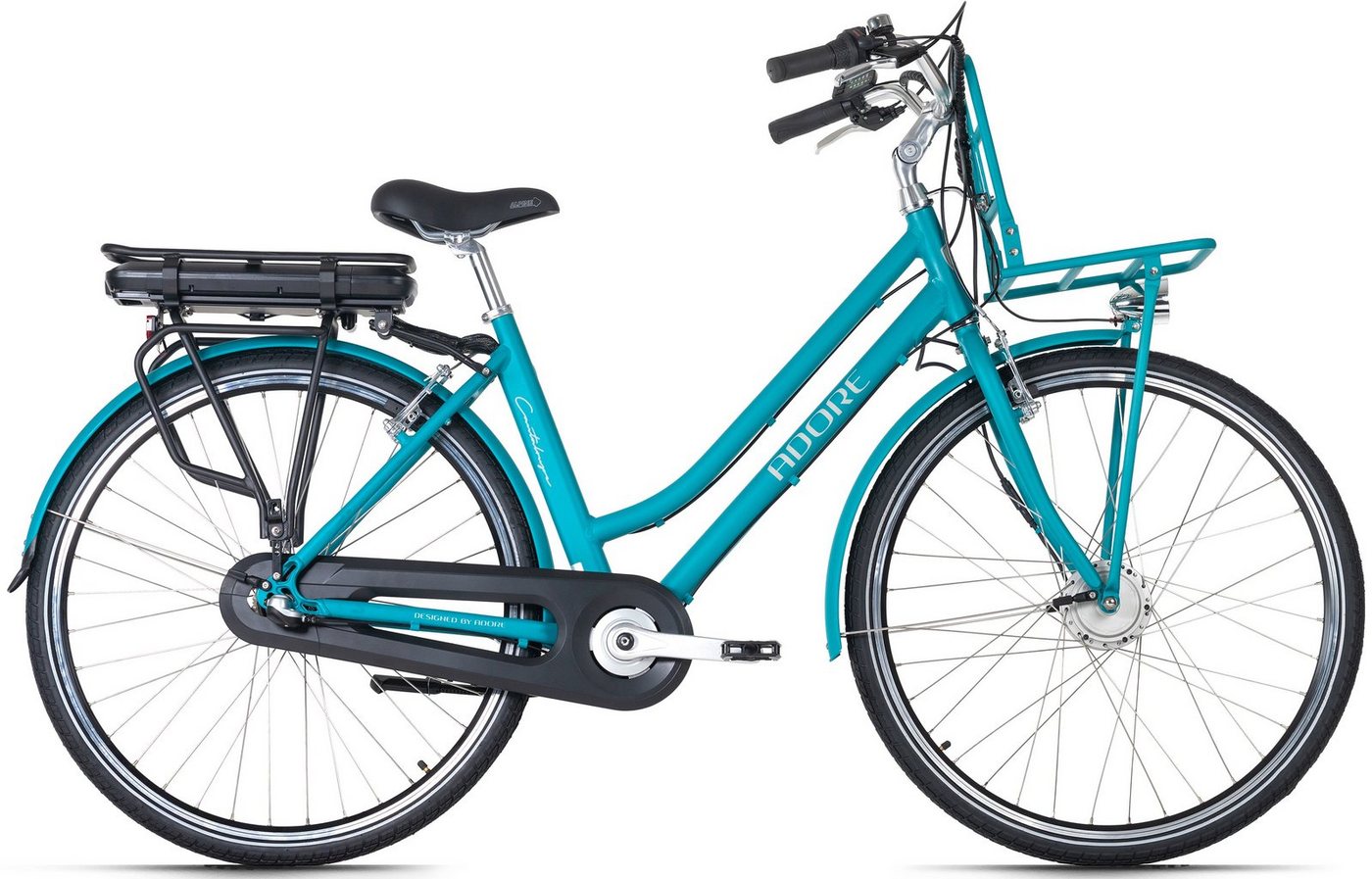 Adore E-Bike Cantaloupe, 3 Gang Shimano Nexus Schaltwerk, Nabenschaltung, Frontmotor, 374,4 Wh Akku von Adore