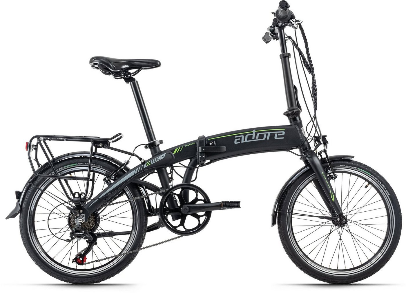 Adore E-Bike Cologne, 6 Gang Shimano Tourney Schaltwerk, Kettenschaltung, Heckmotor, 360 Wh Akku von Adore
