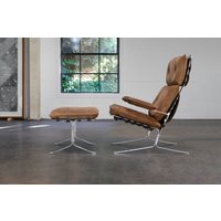 Echtleder Lounge Sessel "Joker" Mit Fußhocker Entworfen Von Olivier Mourgue 1960Er, 60Er von AdoreModernShop