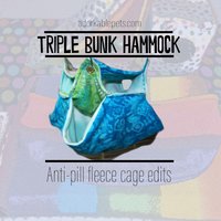 Triple Layer Fleece Hängematte Für Ratten, Frettchen Und Kleine Haustiere, Kuscheliges Bett, Custom, Auf Bestellung Gefertigt von AdorkablePets