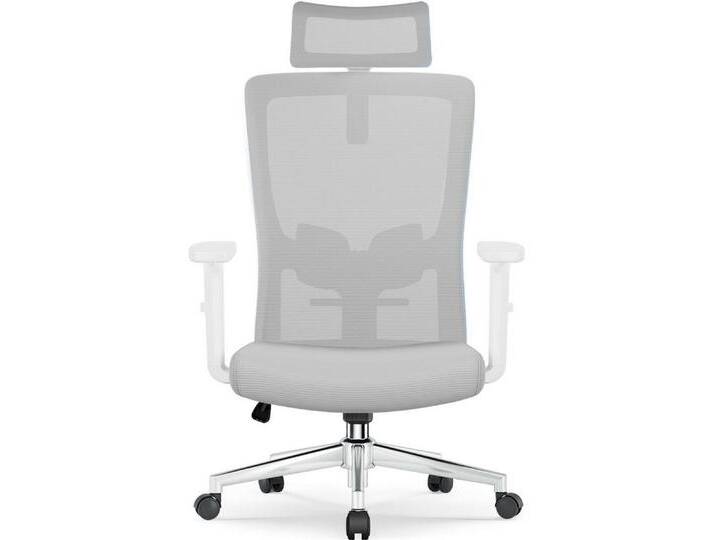 Adormii Bürostuhl Ergonomischer Bürostuhl, Schreibtischstuhl Chefsessel (Drehstuhl 360°mit Verstellbarer Kopfstütze, Lendenwirbelstütze und Verstellbarer Armlehnen, Computerstuhl, Wippfunktion bis 135), Höhenverstellbar, Atmungsaktiver Netzbezug, 150KG Belastbarkeit von Adormii
