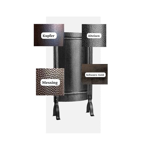 AdoroSol Vertriebs GmbH Ofenschirm Ofenschild Hitzeschutzschild gehämmert 91x46cm (Silber gehämmert) von Krokodilzange
