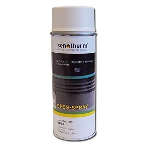 Senotherm 400 ml weiß Weilburger Spraydose Ofenlack Lack Spay Ofen Kamin Grill Farbe von Krokodilzange