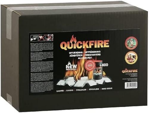 Krokodilzange Sparpack 500 Ofenanzünder im Karton Kaminanzünder Quickfire Anzündtüten von Krokodilzange