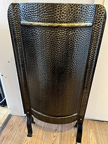 Ofenschirm mit Füßen altmessing schwarz Gold gehämmert Hitzeschutz Ofenschirm mit Füßen altmessing schwarz Gold gehämmert Hitzeschutz von Krokodilzange