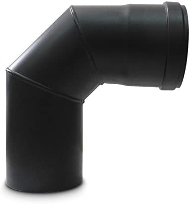 Pelletrohrbogen Bogen 90° Ofenrohrbogen Pelletbogen Rauchrohr Kaminrohr Durchmesser Ø 80mm schwarz Bogen 90° AdoroSol Vertriebs GmbH von Krokodilzange