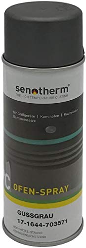 Senotherm Ofenspray Gussgrau hitzebeständiger Ofen Lack Farbe Spray 400 ml AdoroSol Vertriebs GmbH von AdoroSol Vertriebs GmbH