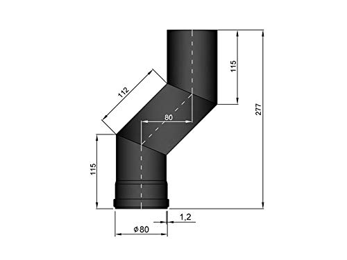 Versatzbogen Pelletrohr 80 mm Durchmesser 80 mm Versatz S - Bogen AdoroSol Vertriebs GmbH von AdoroSol Vertriebs GmbH