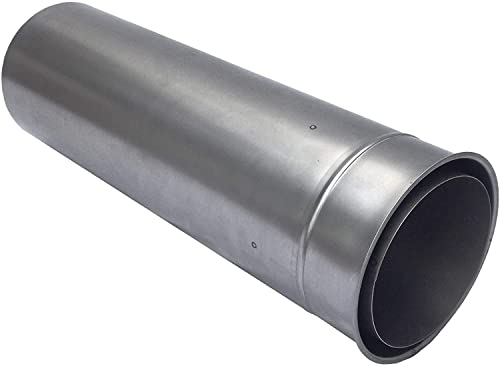 Wandfutter 130 Durchmesser 500 mm lang doppelwandig Rauchrohr Stahl unlackiert AdoroSol Vertriebs GmbH von Krokodilzange