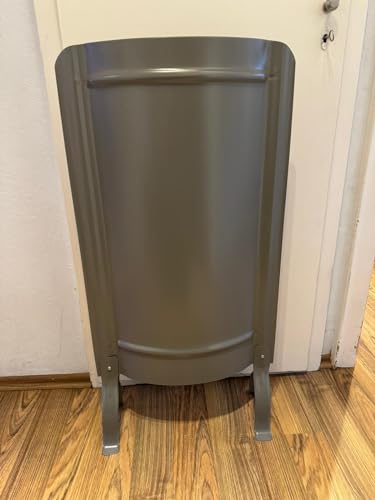 grauer Ofenschirm mit Füßen grau Hitzeschild 91 x 46 cm modern glatt NEU AdoroSol Vertriebs GmbH Farbton in etwa RAL 9007 Graualuminium von Krokodilzange