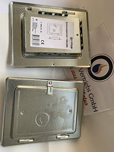 AdoroSol Vertriebs GmbH Kamintüre verzinkt Reinigungsklappe Schornsteintür Revisionstür 14 x 20 cm P-BWU02-56 von Krokodilzange