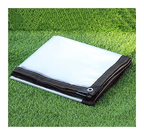 Adpavlix Plane, Gewebeplane Wasserdichter Allzweckplane Durchsichtig Transparente Plane Mit Ösen Schutzplane Strapazierfähige UV Beständig Bootsplane Ideal Geeignet Für Den Garten (Color : Transparen von Adpavlix