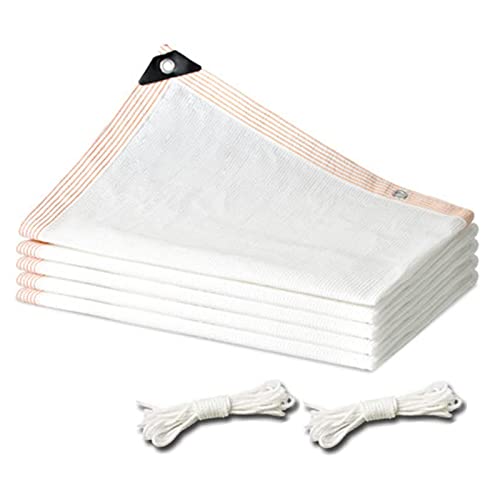 Adpavlix Sonnensegel Rechteckig Sonnenschutz, Sonnendach Balkon wasserabweisend mit Ösen 90% UV Schutz HDPE schattierung beschattungsnetz for Gewächshaus Viereck Rechteck Quadrat (Color : White, Siz von Adpavlix