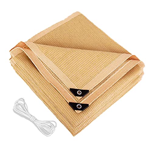 Adpavlix Sonnensegel Sonnenschutz Rechteckig, Wasserdicht Balkon Terrasse mit Ösen 95% UV Schutz HDPE sonnennetz beschattung for Terrasse, Balkon, Gewächshaus und Garten Viereck 2x4.5m von Adpavlix