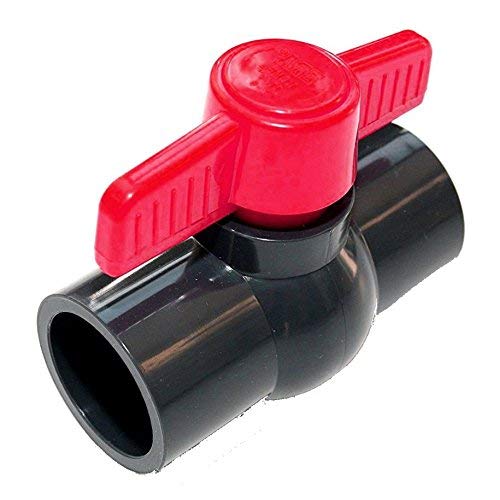 Einklebekugelhahn Kugelhahn Absperrhahn aus PVC-U mit 2 X Klebemuffe für 25mm Rohrleitungen von VMC