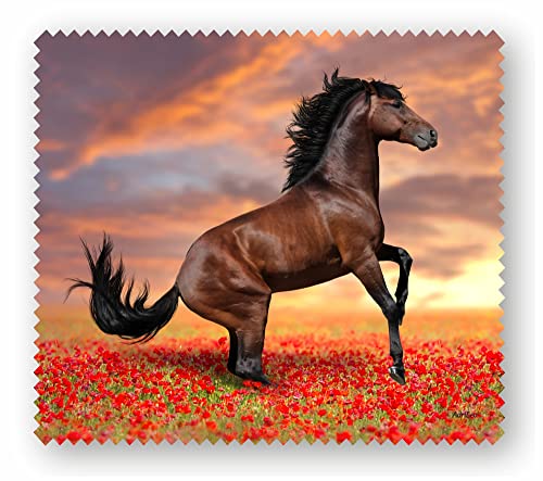 AdriLeo Brillenputztuch Displaytuch - Pferd auf der Mohnwiese- 15x17cm - Microfaser weiß AdriLeo Brillenputztuch Displaytuch - Pferd auf der Mohnwiese- 15x17cm - Microfaser weiß von AdriLeo