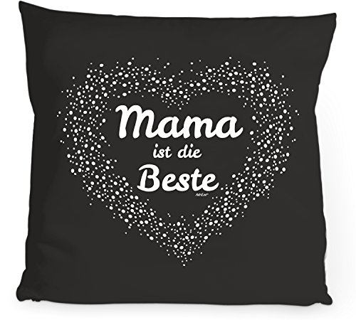AdriLeo Kissenbezug 40x40cm Mama ist die Beste (schwarz) von AdriLeo
