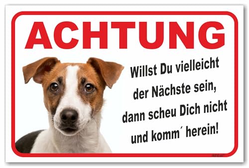 AdriLeo Schild - Vorsicht Jack Russell Terrier - Der Nächste - (15x20cm) / Achtung Hund Wachhund von AdriLeo