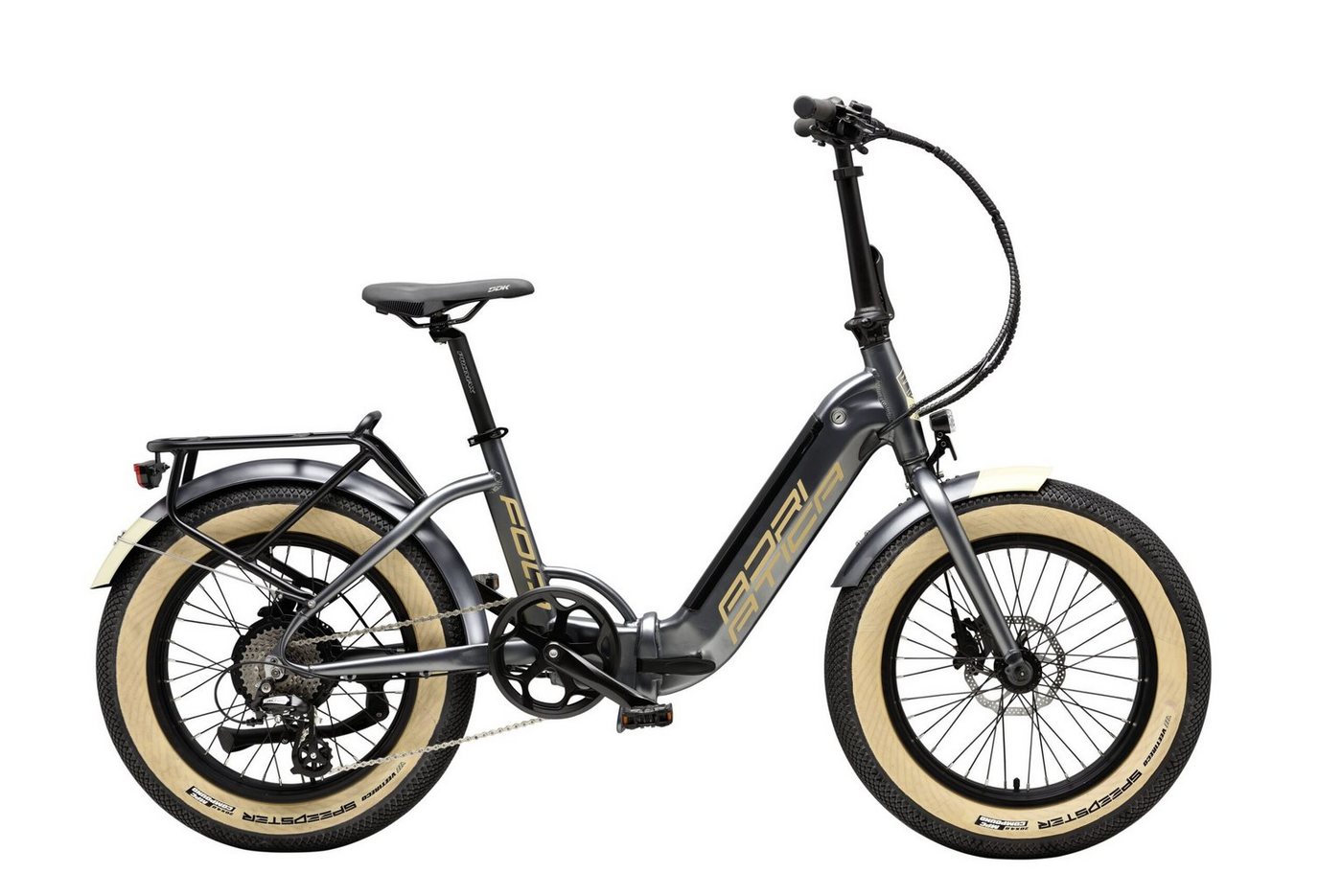 Adriatica E-Bike, 7 Gang, 7-Gang Shimano Tourney, 672 Wh Akku, Elektro- Falt-FAT-Bike 20 Zoll von Adriatica