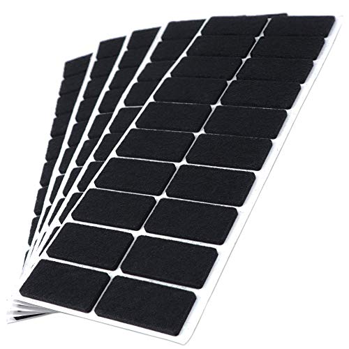 Adsamm® / 100 x Selbstklebende Filzgleiter/Schwarz / 20x40 mm/Rechteckig/Möbelgleiter aus Filz mit 3.5 mm Stärke/Möbel- und Bodengleiter von Adsamm