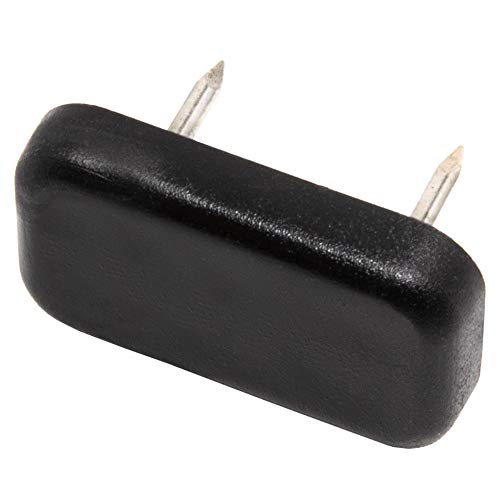 Adsamm® / 100 x Kunststoffgleiter mit 2-Nägel / Schwarz / 18x30 mm / rechteckig / Möbelgleiter mit Nagel / Möbel- und Bodengleiter von Adsamm