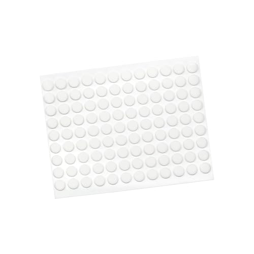 Adsamm® / 108 x Selbstklebende Antirutsch Pads aus EPDM Zellkautschuk/ø 10 mm/Weiß/Rund / 2.5 mm Starke Anti-Rutsch-Gleiter von Adsamm