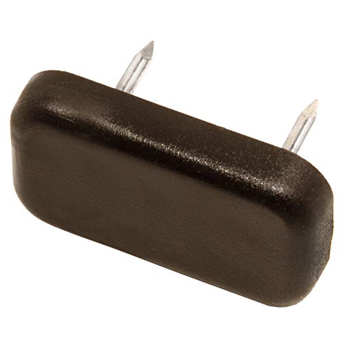Adsamm® / 16 x Kunststoffgleiter mit 2-Nägel / Braun / 18x30 mm / rechteckig / Möbelgleiter mit Nagel / Möbel- und Bodengleiter von Adsamm