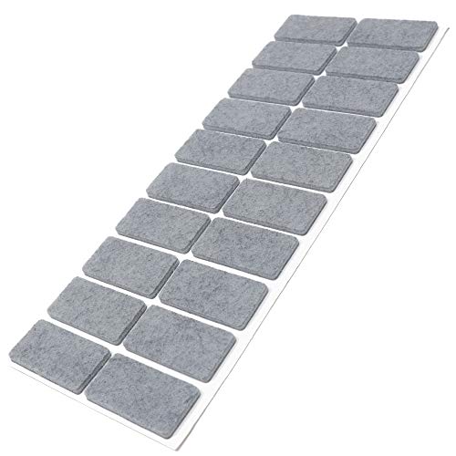 Adsamm® / 20 x Selbstklebende Filzgleiter/Grau / 20x40 mm/Rechteckig/Möbelgleiter aus Filz mit 3.5 mm Stärke/Möbel- und Bodengleiter Adsamm® / 20 x Selbstklebende Filzgleiter/Grau / 20x40 mm/Rechteckig/Möbelgleiter aus Filz mit 3.5 mm Stärke/Möbel- und Bodengleiter von Adsamm