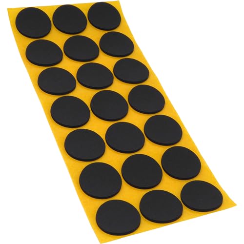 Adsamm® / 21 x Selbstklebende Antirutsch Pads aus EPDM Zellkautschuk/ø 30 mm/Schwarz/Rund / 2.5 mm Starke Anti-Rutsch-Gleiter von Adsamm