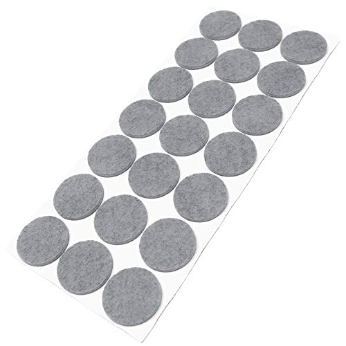 Adsamm® / 21 x Selbstklebende Filzgleiter/Grau/ø 30 mm/Rund/Möbelgleiter aus Filz mit 3.5 mm Stärke/Möbel- und Bodengleiter von Adsamm