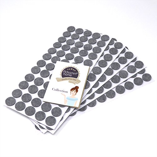 Adsamm® / 300 x Selbstklebende Filzgleiter/Grau/ø 20 mm/Rund/Möbelgleiter aus Filz mit 3.5 mm Stärke/Möbel- und Bodengleiter von Adsamm