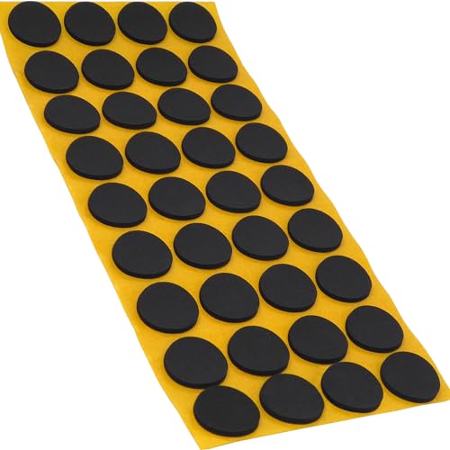 Adsamm® / 36 x Selbstklebende Antirutsch Pads aus EPDM Zellkautschuk/ø 24 mm/Schwarz/Rund / 2.5 mm Starke Anti-Rutsch-Gleiter von Adsamm