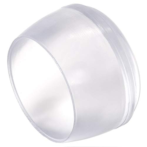 Adsamm® / 4 x Stuhlbeinkappen/Transparent/ø 23-24 mm/Rund/Schutzkappen für Stuhlbeine/Rohrkappen für runde Sesselfüße von Adsamm