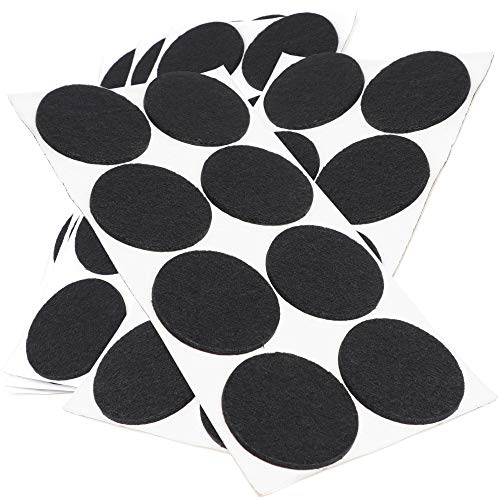 Adsamm® / 40 x Selbstklebende Filzgleiter/Schwarz/ø 50 mm/Rund/Möbelgleiter aus Filz mit 3.5 mm Stärke/Möbel- und Bodengleiter von Adsamm
