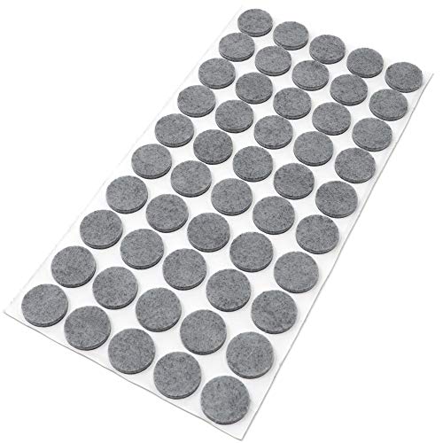 Adsamm® / 50 x Selbstklebende Filzgleiter/Grau/ø 20 mm/Rund/Möbelgleiter aus Filz mit 3.5 mm Stärke/Möbel- und Bodengleiter von Adsamm