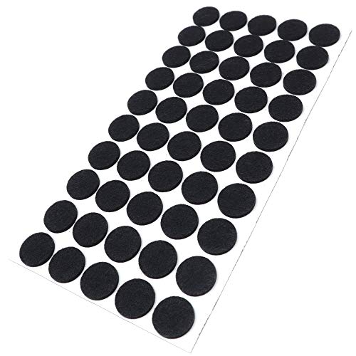 Adsamm® / 50 x Selbstklebende Filzgleiter/Schwarz/ø 22 mm/Rund/Möbelgleiter aus Filz mit 3.5 mm Stärke/Möbel- und Bodengleiter von Adsamm