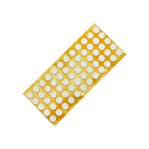 Adsamm® / 60 x Selbstklebende Antirutsch Pads aus EPDM Zellkautschuk/ø 14 mm/Weiß/Rund / 2.5 mm Starke Anti-Rutsch-Gleiter von Adsamm