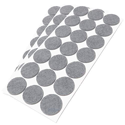 Adsamm® / 63 x Selbstklebende Filzgleiter/Grau/ø 30 mm/Rund/Möbelgleiter aus Filz mit 3.5 mm Stärke/Möbel- und Bodengleiter von Adsamm