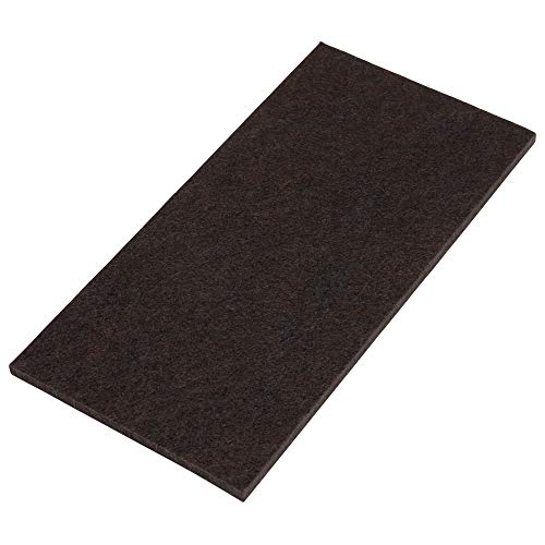 Adsamm® / 1 x Selbstklebende Filzglplatte/Braun / 100x200 mm/Rechteckig/Möbelgleiter aus Filz mit 5.5 mm Stärke/Möbel- und Bodengleiter von Adsamm
