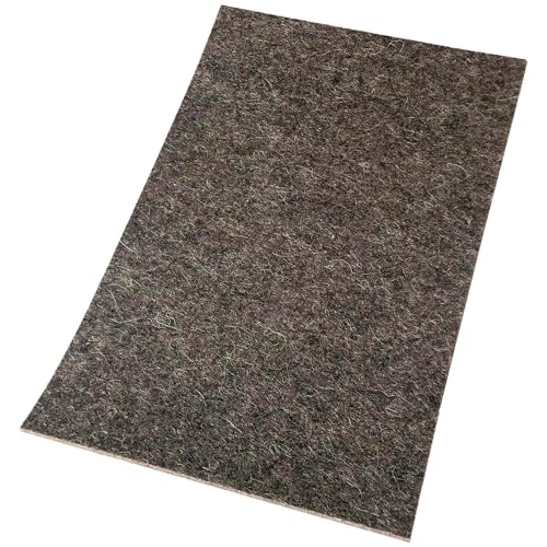 Adsamm® / 1 x Selbstklebende Filzplatte aus Wollfilz / 200x300 mm/Melange-Braun Natur/Rechteckig / 3 mm Starke Selbstklebende weiche Filzgleiter aus Filz von Adsamm