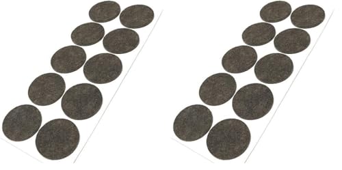Adsamm® / 10 x Selbstklebende Filzgleiter/Braun/ø 45 mm/Rund/Möbelgleiter aus Filz mit 3.5 mm Stärke/Möbel- und Bodengleiter (Packung mit 2) von Adsamm