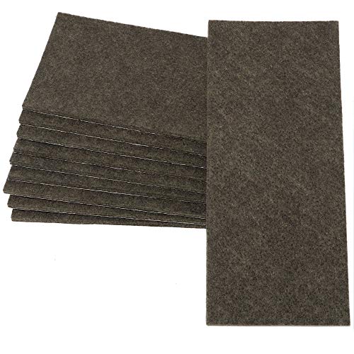 Adsamm® / 10 x Selbstklebende Filzplatten/Braun / 80x180 mm/Rechteckig/Filzgleiter zum Zuschneiden aus 3.5 mm starkem Filz/Möbel- und Bodengleiter von Adsamm