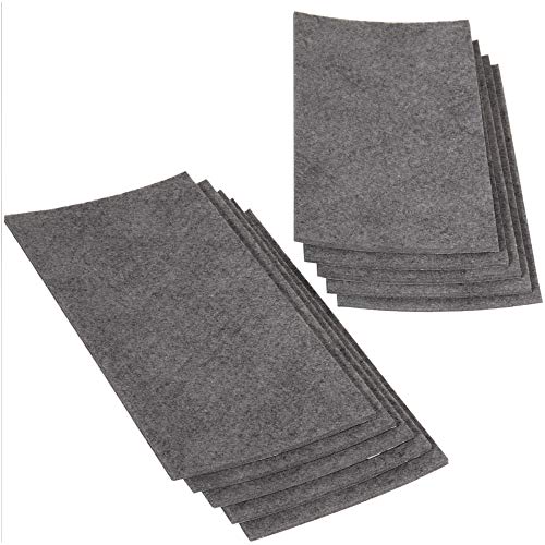 Adsamm® / 10 x Selbstklebende Filzplatten/Grau / 100x200 mm/Rechteckig/Filzgleiter zum Zuschneiden aus 3.5 mm starkem Filz/Möbel- und Bodengleiter von Adsamm